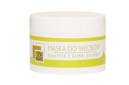 Zdjęcie produktu MASKA DO WŁOSÓW TŁUSTYCH z Glinką zieloną , rozmarynem i skrzypem