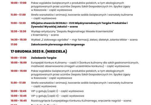 Program Targów