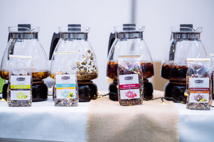 Stoisko wystawiennicze z herbatami